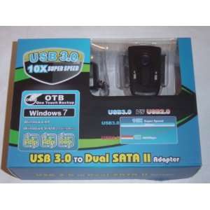  USB 3.0 Dual SATA Drive Cable with Power Supply 