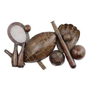 Uttermost Collective Sports Wall Art in Chestnut Brown  
