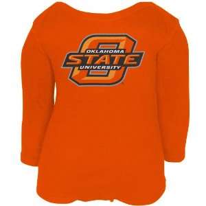 Oklahoma State Cowboys Infant Orange School Logo Long Sleeve Creeper 