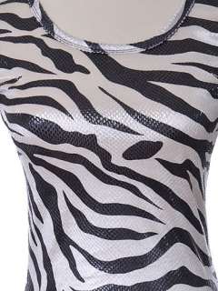 Peek A Boo Sleeves Black White Zebra Tiger Striped Snake Skin Top 