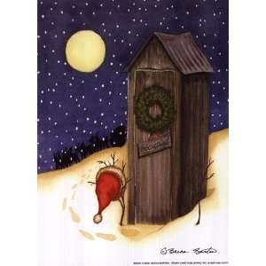  Santas Outhouse by Becca Barton 5x7