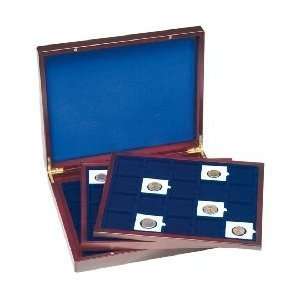 Wooden Coin Presentation Case with 3 trays, each for 20 Coin Holders 
