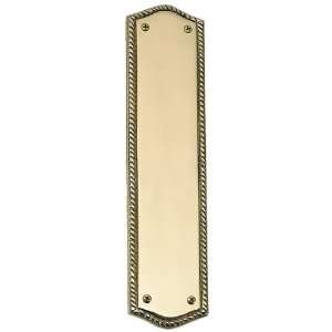  Brass Accents Oval Rope Push Plate (BAA06P0250PB) Polished 