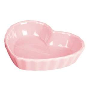 Chantal 93 HQP11 PI Small 1/2 Cup Fluted Heart Dish, Glossy Pink 