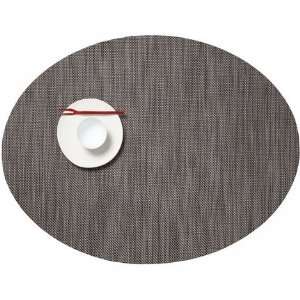  Chilewich Oval Mini Basketweave Placemat Light Grey 