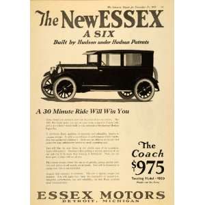  1923 Ad Vintage Essex Six Hudson Coach Touring Car 
