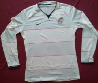 NWT Nike Official USA Soccer Jersey 08/09 White Long Sleeve Retail $ 