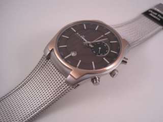 New Skagen Mens GMT Stainless Steel Mesh Bracelet Watch 853XLSRM 