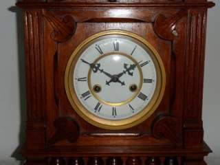 Large 8 Day Striking Carved Case Bracket Clock  
