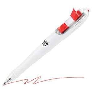 692P2RED   Ballpoint Retractable Pen with 50 Flags, Red Ink, Medium, 2 