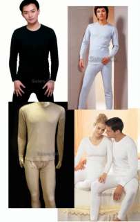 Mens 100% Silk Long John Set/Thermal Underwear #SU204  