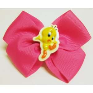  3.5 Hot Pink Bow With French Clip Beauty