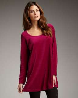 Velour Tunic & Cropped Jersey Leggings, Womens
