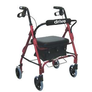  Drive Medical Junior Rollator Walker with Padded Seat and 
