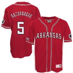  Arkansas Razorbacks #5 Cardinal Rocket Baseball Jersey 