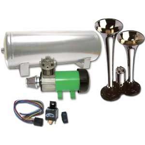   Silver Bullet Horn System with Compressor, Tank, Line, and Harness