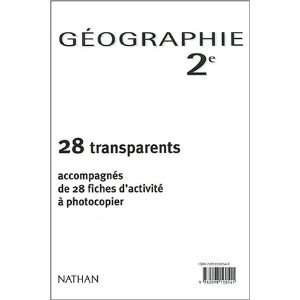  Géographie 2ème  28 transparents accompagnés de 28 