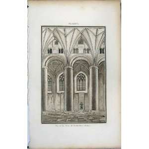   Lysons Part Nave Tewkesbury Abbey Church Old Print