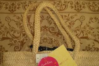 Quacker Factory  Straw Handbag w Hibiscus NWT  