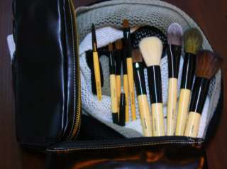 10 BOB) 10 pcs black color cosmetic brush makeup set new 12  