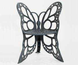 New Cast Aluminum Outdoor Butterfly Patio Chair Antique  