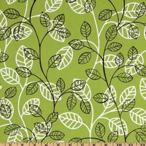 44 Wide Zen Garden Small Leafs Vine Green Fabric By The 