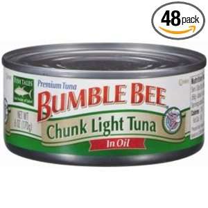 Bumble Bee Chunk Light Tuna in Oil, 5 Ounce (Pack of 48)  