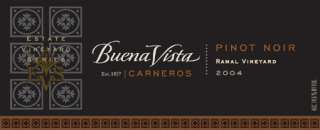 Buena Vista Pinot Noir Ramal Vineyard Estate 2004 