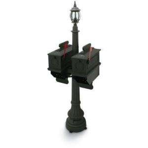  1812 Black Port Angeles Plastic Mailboxes with Latern 