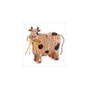  COUNTRY COW CARVED FIGURINE
