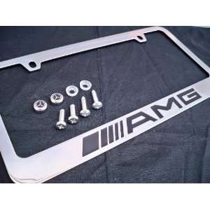  Mercedes Benz AMG Chrome Metal License Plate Frame with 