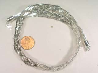 SILVER TONE CHAIN NECKLACE WHOLESALE Braided ***AS SHOWN IN THE 