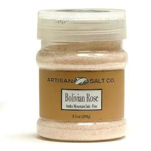 Artisan Salt Bolivian Rose Andes Mountain COARSE Gourmet Salt Flip Top 