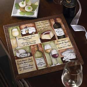  Personalized Wine and Cheese Pairings Tile Board Kitchen 