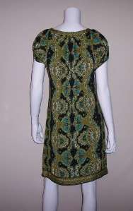 NWT Women ECI New York Short Sleeve Beaded Jersey Dress Size 12 2866 