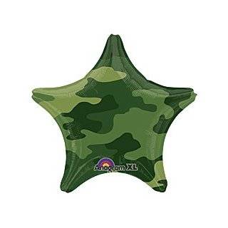 Camouflage Star Shaped Mylar Balloon 19 Camo Army Military
