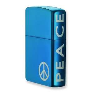    Peace On The Side Sapphire Zippo Lighter Arts, Crafts & Sewing