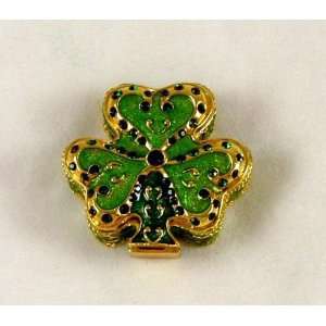 Luck of the Irish Shamrock Jewelled Trinket Box 709W