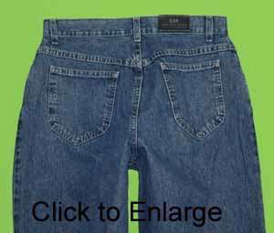 Lee sz 8M 8 Medium x 32 Womens Blue Jeans Denim Pants FM28  