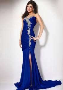 Long blue formal prom dress/ball gown/bride dress/party Size 6 8 10 12 