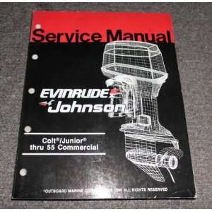 1986 1987 Johnson Evinrude Colt Junior JR 55 Commercial Service Shop 