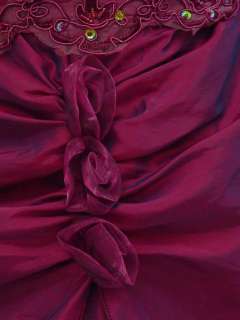 Cherlone Plus Size Satin Dark Purple Ball Gown Wedding/Evening Dress 