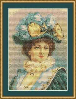 VICTORIAN LADY 3~counted cross stitch pattern #696~People Ladies Chart 