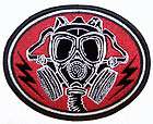 GAS MASK PATCH P5860 biker jacket patches NEW chemicals novelty iron 