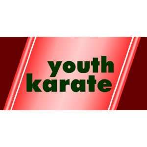  3x6 Vinyl Banner   Youth Karate Red Stripes Everything 