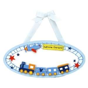  Our Little Explorer Train and Airplane Keepsake Name 