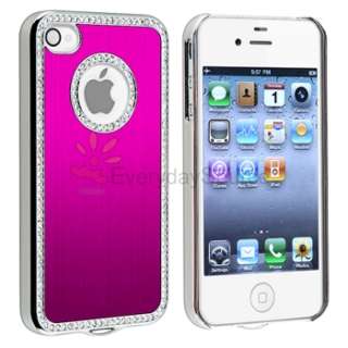 Pink Luxury Diamond Case+PRIVACY FILTER for Sprint Verizon AT&T iPhone 