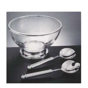   and Glass Salad Bowl with Servers by Godinger