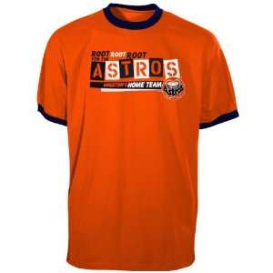 Nike Houston Astros Orange Root Root Ringer T shirt  