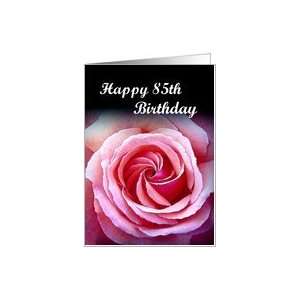  85th Birthday with Pink Rose Card Toys & Games